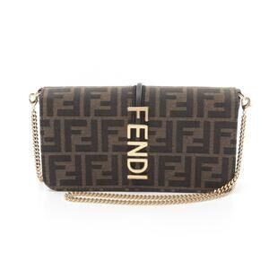 Fendi Zucca Shoulder Bag brown canvas leather